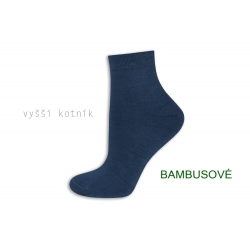 Stredné modré bambusové ponožky.