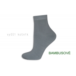 Stredné sivé bambusové ponožky.