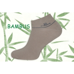 Telové krátke bambusové ponožky s pásikom