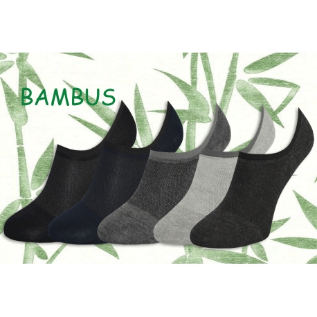 Perforované bambusové neviditeľné ponožky 5-párov