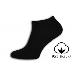 Turecká 95% bavlna. Krátke čierne ponožky.